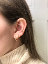 Load image into Gallery viewer, 14K Solid Gold French Twist Hoops