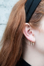 Load image into Gallery viewer, 14K Solid Yellow Gold Initial "H" Charm Earring