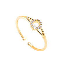 Load image into Gallery viewer, 14K Solid Gold Initial "Q" Ring
