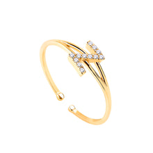 Load image into Gallery viewer, 14K Solid Gold Initial "Z" Ring