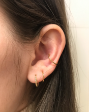 Load image into Gallery viewer, 14K Solid Gold French Twist Hoops