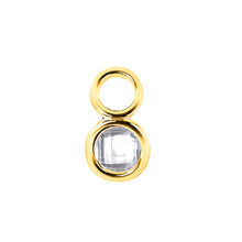 Load image into Gallery viewer, 14K Solid Gold Round Earring Charm