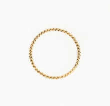 Load image into Gallery viewer, 14K Solid Yellow Gold Twist Ring