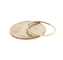 Load image into Gallery viewer, 14K Solid Yellow Gold Twist Ring