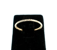 Load image into Gallery viewer, 14K Solid Yellow Gold Twist Ring
