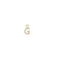 Load image into Gallery viewer, 14K Solid Yellow Gold Initial "G" Charm