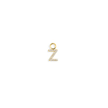 Load image into Gallery viewer, 14K Solid Yellow Gold Initial "Z" Charm