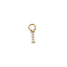 Load image into Gallery viewer, 14K Solid Yellow Gold Initial/Letter "I" Charm/Pendant