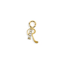 Load image into Gallery viewer, 14K Solid Yellow Gold Initial/Letter "R" Charm/Pendant