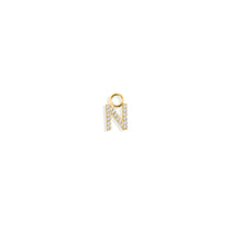 Load image into Gallery viewer, 14K Solid Yellow Gold Initial "N" Charm
