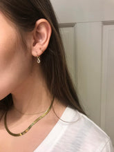 Load image into Gallery viewer, 14K Solid Yellow Gold Teardrop Charm Single Earring