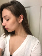 Load image into Gallery viewer, 14K Solid Yellow Gold Small Hoops