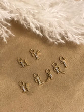 Load image into Gallery viewer, 14K Solid Yellow Gold Initial/Letter "C" Charm/Pendant