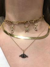 Load image into Gallery viewer, 14K Solid Yellow Gold Initial "Z" Charm Earring