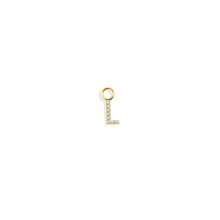 Load image into Gallery viewer, 14K Solid Yellow Gold Initial "L" Charm