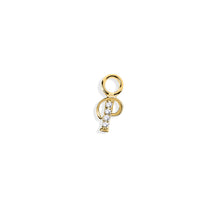 Load image into Gallery viewer, 14K Solid Yellow Gold Initial/Letter "P" Charm/Pendant