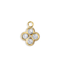 Load image into Gallery viewer, 14K Solid Yellow Gold Large Clover Charm/Pendant