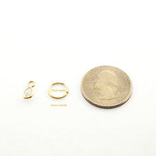 Load image into Gallery viewer, 14K Solid Yellow Gold Teardrop Charm Single Earring