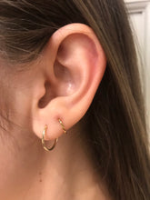 Load image into Gallery viewer, 14K Solid Yellow Gold Small Hoops