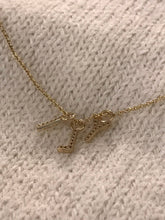 Load image into Gallery viewer, 14K Solid Yellow Gold Initial "T" Charm