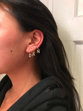 Load image into Gallery viewer, Custom 14K Solid Yellow Gold Name Initial Charms, Necklace, Earring