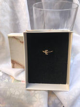 Load image into Gallery viewer, 14K Solid Gold Initial "E" Ring