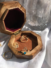 Load image into Gallery viewer, 14K Solid Gold Initial "O" Evil Eye Ring