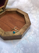 Load image into Gallery viewer, 14K Solid Gold Initial "C" Evil Eye Ring