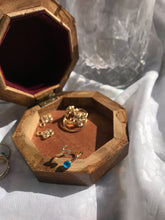 Load image into Gallery viewer, 14K Solid Gold Initial "S" Evil Eye Ring