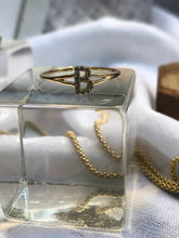 Load image into Gallery viewer, 14K Solid Gold Initial "B" Ring