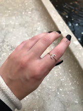 Load image into Gallery viewer, 14K Solid Gold Initial "E" Ring