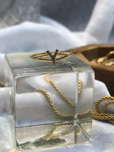 Load image into Gallery viewer, 14K Solid Gold Initial "Y" Ring