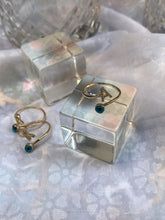 Load image into Gallery viewer, 14K Solid Gold Initial "A" Evil Eye Ring