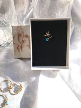 Load image into Gallery viewer, 14K Solid Gold Initial "K" Evil Eye Ring