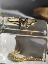 Load image into Gallery viewer, 14K Solid Gold Initial "M" Ring