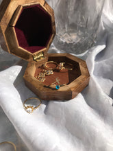 Load image into Gallery viewer, 14K Solid Gold Initial "F" Evil Eye Ring