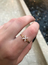 Load image into Gallery viewer, 14K Solid Gold Initial "X" Ring