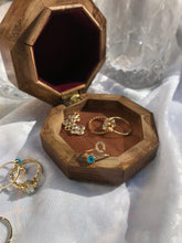 Load image into Gallery viewer, 14K Solid Gold Initial "Q" Evil Eye Ring