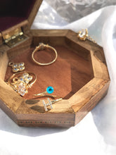 Load image into Gallery viewer, 14K Solid Gold Initial "H" Evil Eye Ring