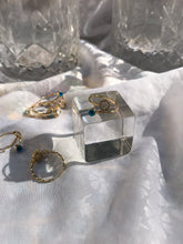 Load image into Gallery viewer, 14K Solid Gold Initial "Q" Evil Eye Ring