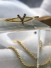 Load image into Gallery viewer, 14K Solid Gold Initial "Y" Ring