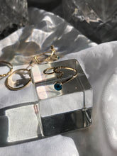 Load image into Gallery viewer, 14K Solid Gold Initial "S" Evil Eye Ring