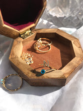 Load image into Gallery viewer, 14K Solid Gold Initial "N" Evil Eye Ring