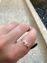 Load image into Gallery viewer, 14K Solid Gold Initial "M" Ring