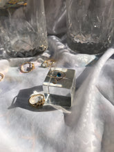 Load image into Gallery viewer, 14K Solid Gold Initial "J" Evil Eye Ring