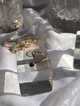 Load image into Gallery viewer, 14K Solid Gold Initial "K" Evil Eye Ring