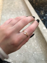 Load image into Gallery viewer, 14K Solid Gold Initial "S" Ring