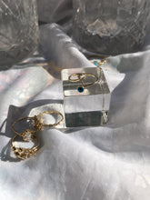 Load image into Gallery viewer, 14K Solid Gold Initial "F" Evil Eye Ring