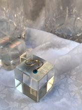 Load image into Gallery viewer, 14K Solid Gold Initial "Y" Evil Eye Ring