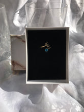 Load image into Gallery viewer, 14K Solid Gold Initial "E" Evil Eye Ring